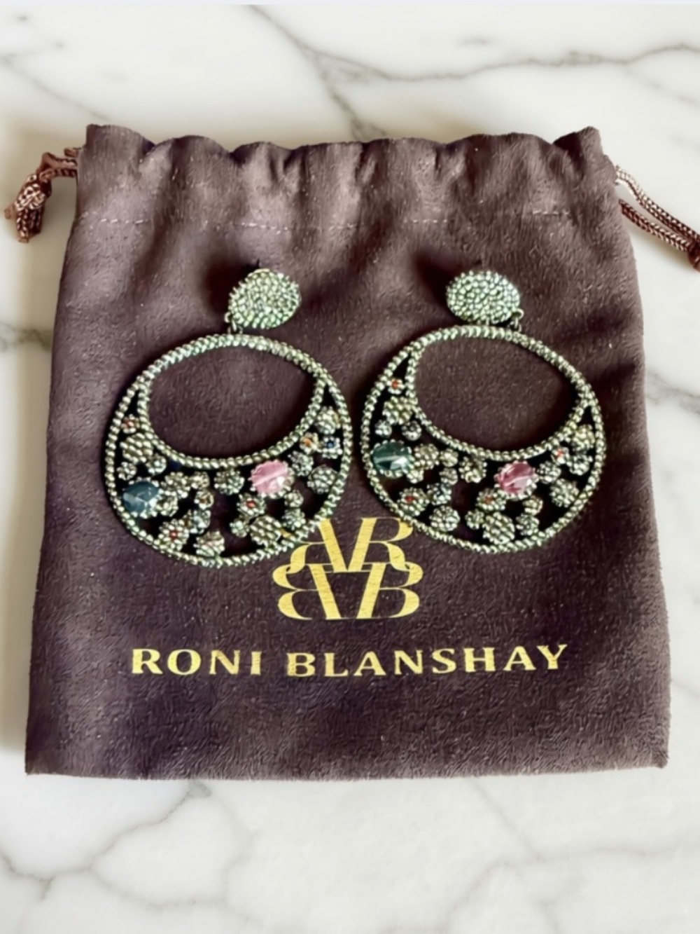 RONI BLANSHAY Statement Drop Earrings